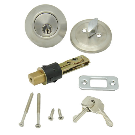 AP PRODUCTS AP Products 013-222-SS Dead Bolt Lock Set, 1" Throw - Stainless Steel 013-222-SS